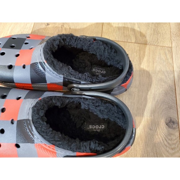 Crocs NewSOLD OUT Classic Lined Holiday Christmas Plaid Clogs Slippers Womens 7 - Picture 9 of 10